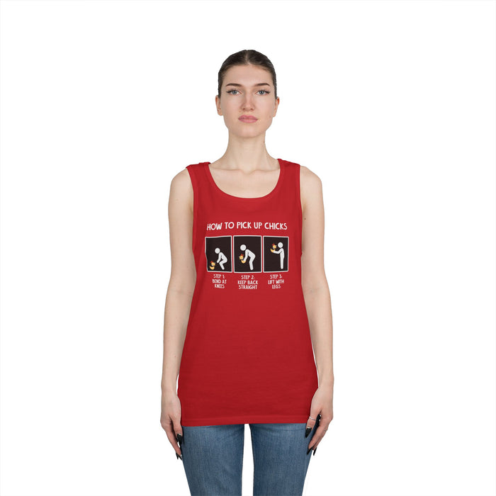 How to Pick-Up Chicks - Unisex Heavy Cotton Tank Top T-Shirt