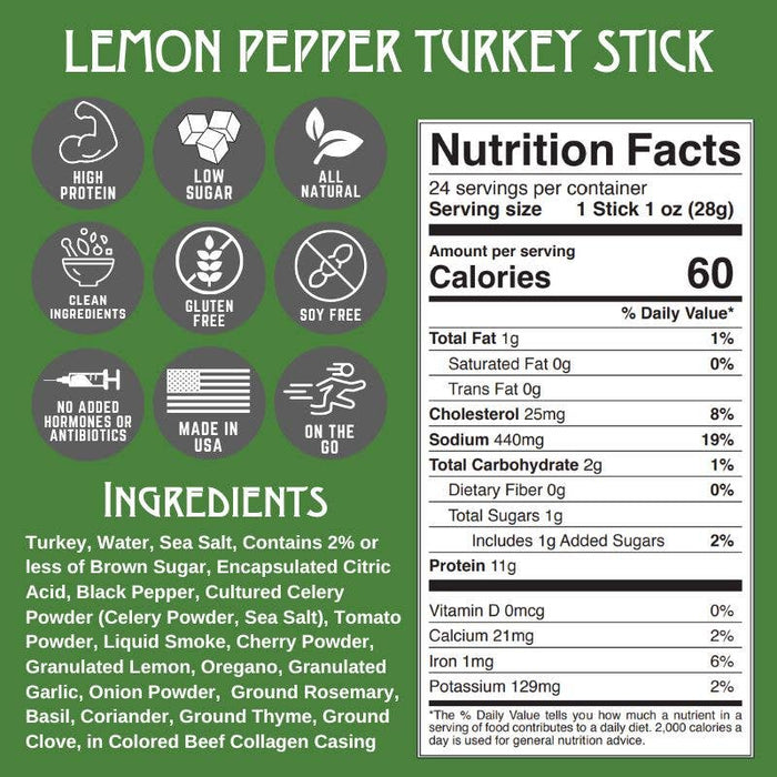 Lemon Pepper Turkey Stick