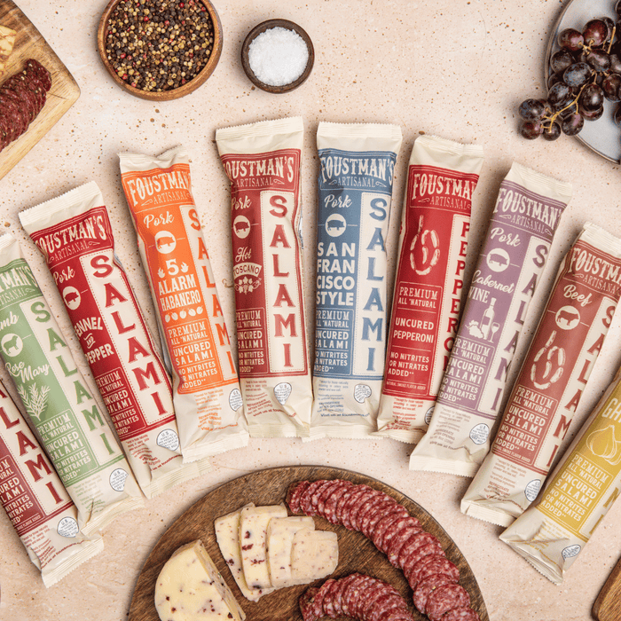 Foustman's Salami - PORK JALAPENO | ALL-NATURAL UNCURED SALAMI
