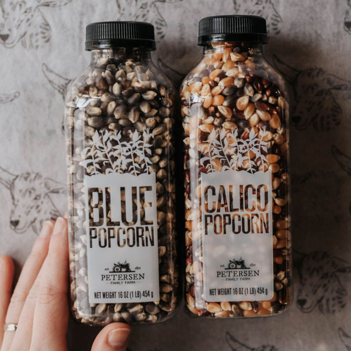 Petersen Family Farm - Farm Fresh Blue Bottled Popcorn Kernels