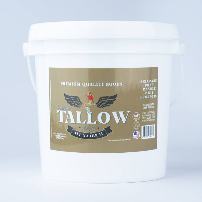 Unscented Grass Fed Bulk Beef Tallow - 8 Pounds