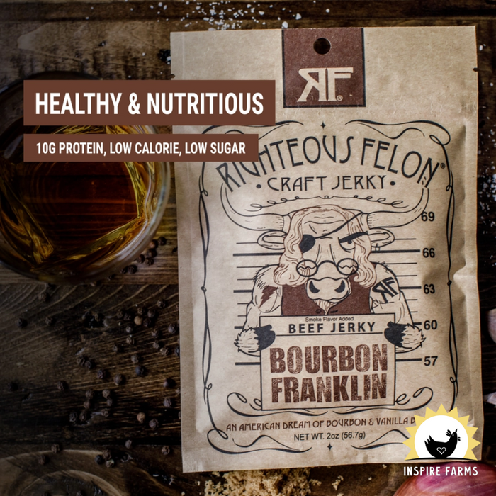 Bourbon Franklin Beef Jerky 2oz