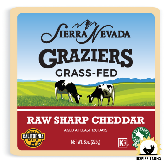 Graziers Raw Milk White Cheddar Sharp 8oz