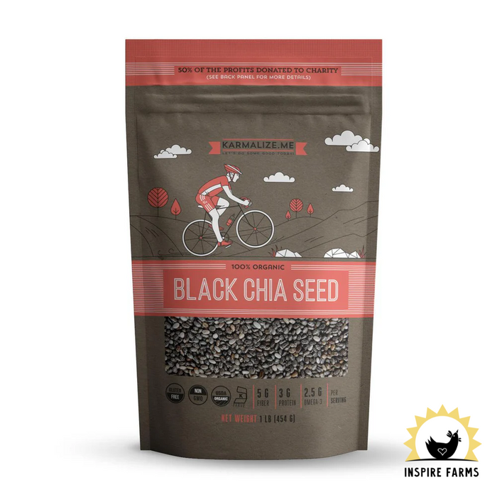 Organic Black Chia Seeds - 1 lb