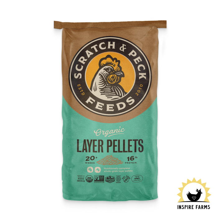 Scratch & Peck Organic Layer Pellets + Grub Protein