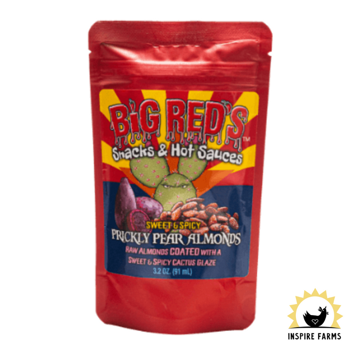 Big Red’s Sweet and Spicy Prickly Pear Almonds