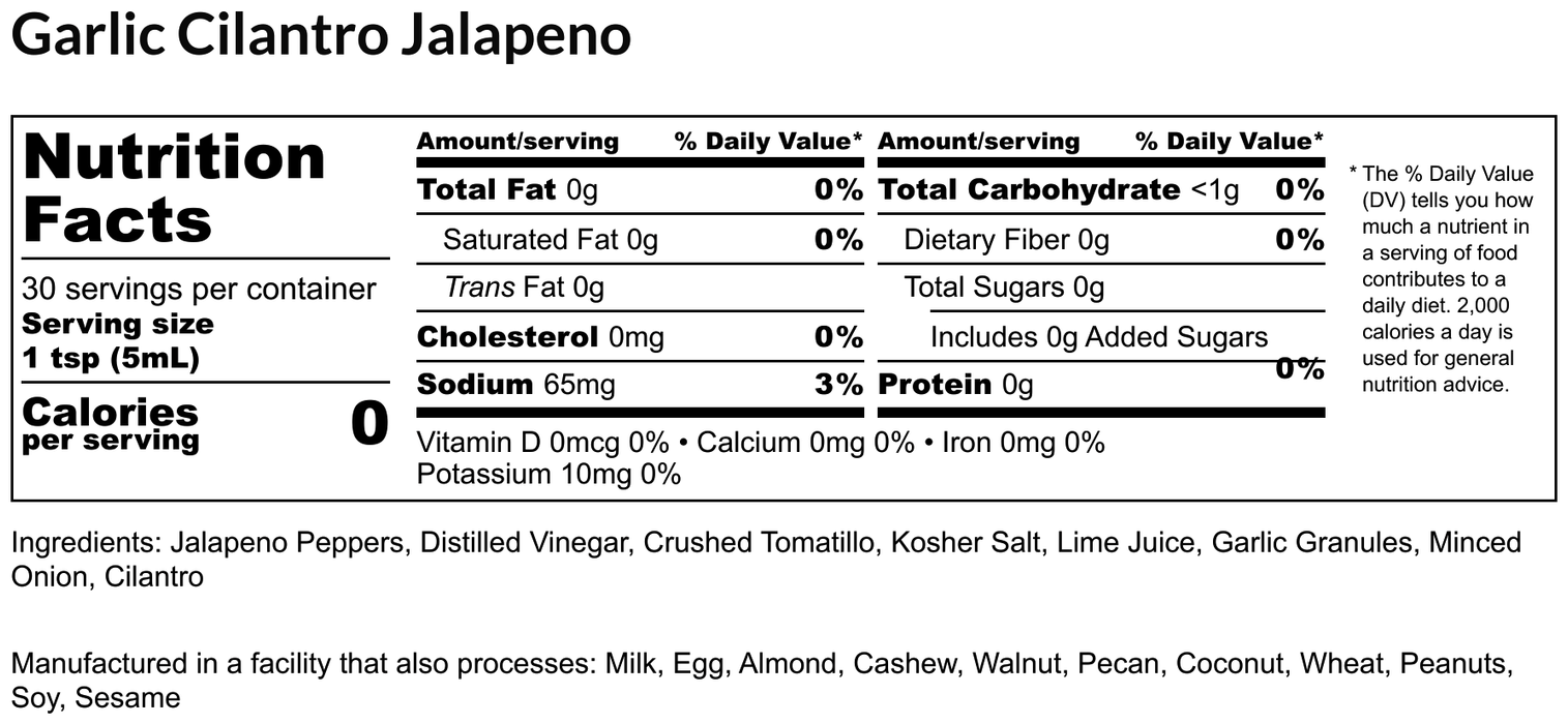 High Desert Sauce Co - Garlic Cilantro Jalapeno