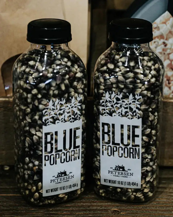 Petersen Family Farm - Farm Fresh Blue Bottled Popcorn Kernels