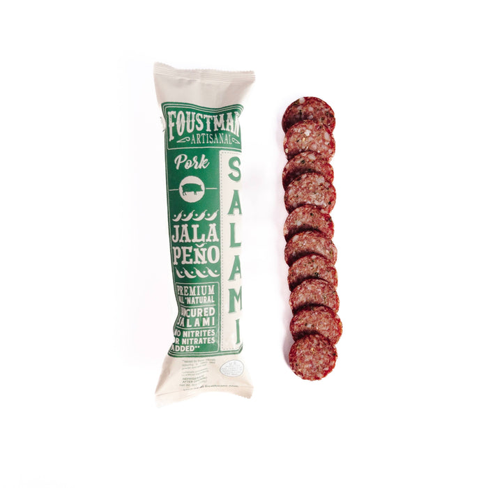 Foustman's Salami - PORK JALAPENO | ALL-NATURAL UNCURED SALAMI