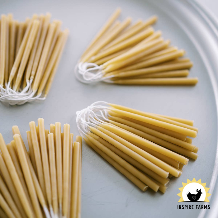 100% Pure Beeswax Birthday Candles