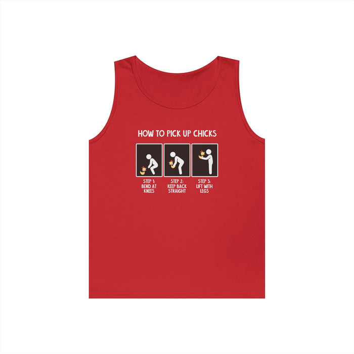 How to Pick-Up Chicks - Unisex Heavy Cotton Tank Top T-Shirt