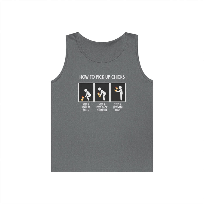 How to Pick-Up Chicks - Unisex Heavy Cotton Tank Top T-Shirt