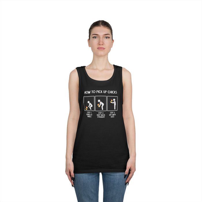 How to Pick-Up Chicks - Unisex Heavy Cotton Tank Top T-Shirt