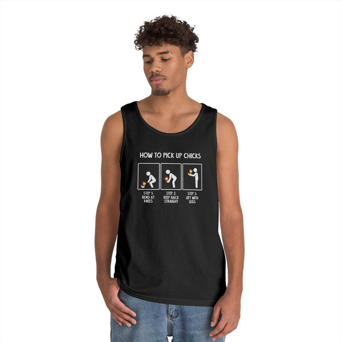 How to Pick-Up Chicks - Unisex Heavy Cotton Tank Top T-Shirt
