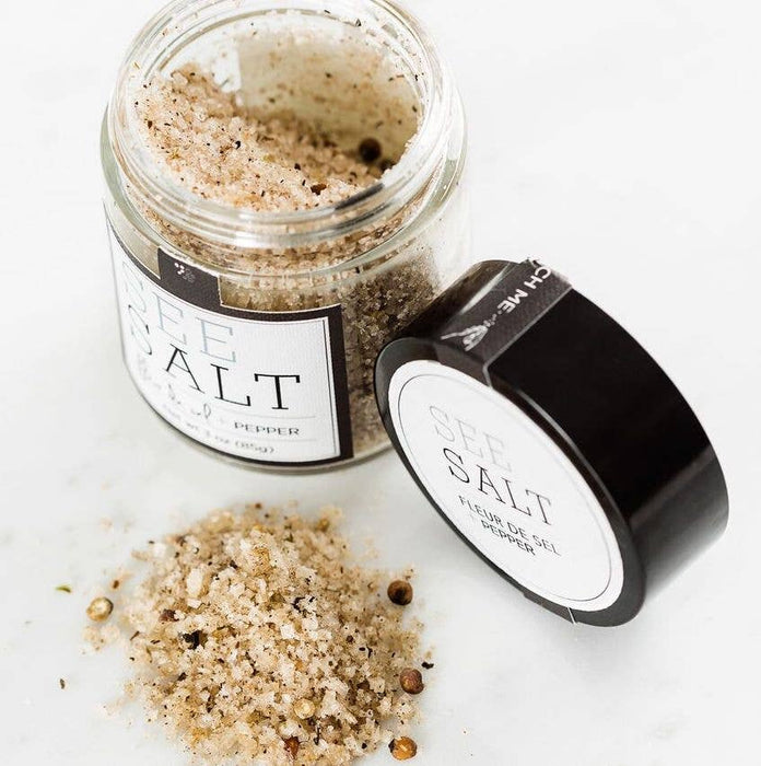 SEE SALT - Fleur de Sel Sea Salt + Pepper (3oz)