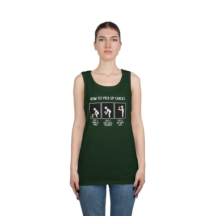How to Pick-Up Chicks - Unisex Heavy Cotton Tank Top T-Shirt