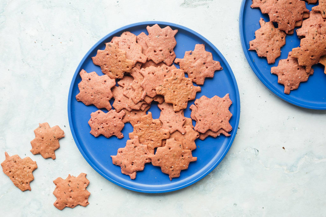 The Sourdough Project - Beet & Thyme Sourdough Crackers