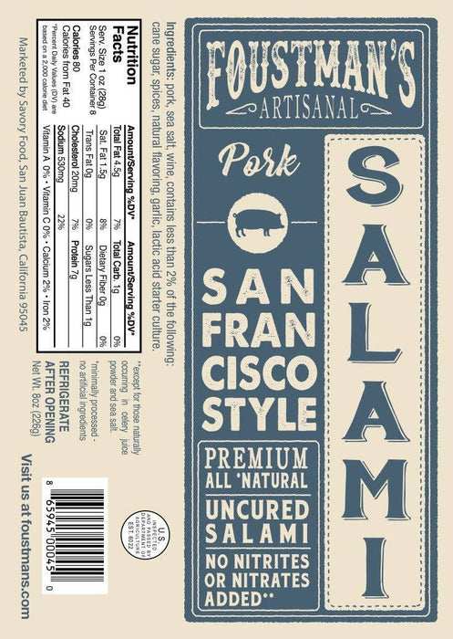 Foustman’s All-Natural Uncured Salami
