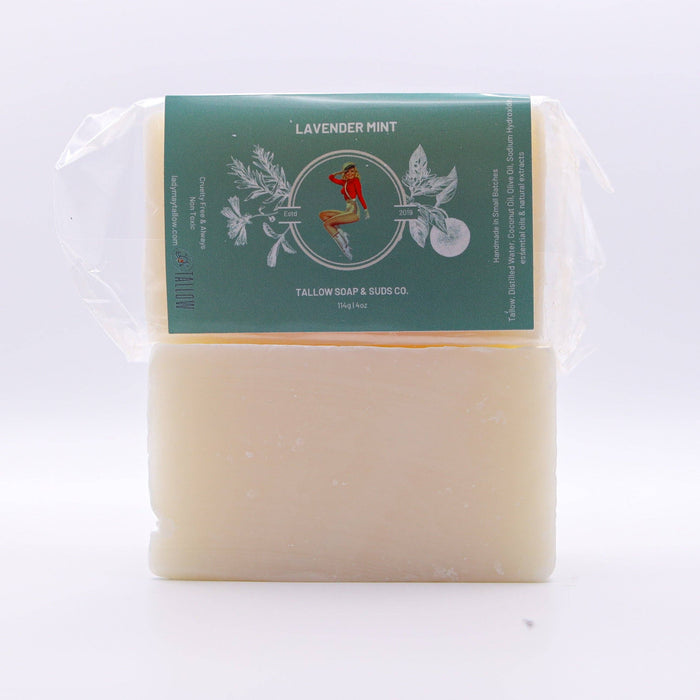 All Natural Tallow Soap, Lavender Mint & Unscented