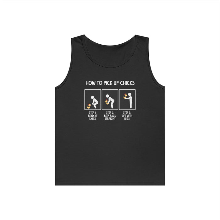 How to Pick-Up Chicks - Unisex Heavy Cotton Tank Top T-Shirt