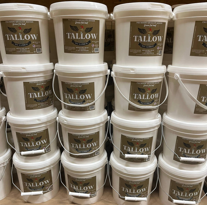 Unscented Grass Fed Bulk Beef Tallow - 8 Pounds