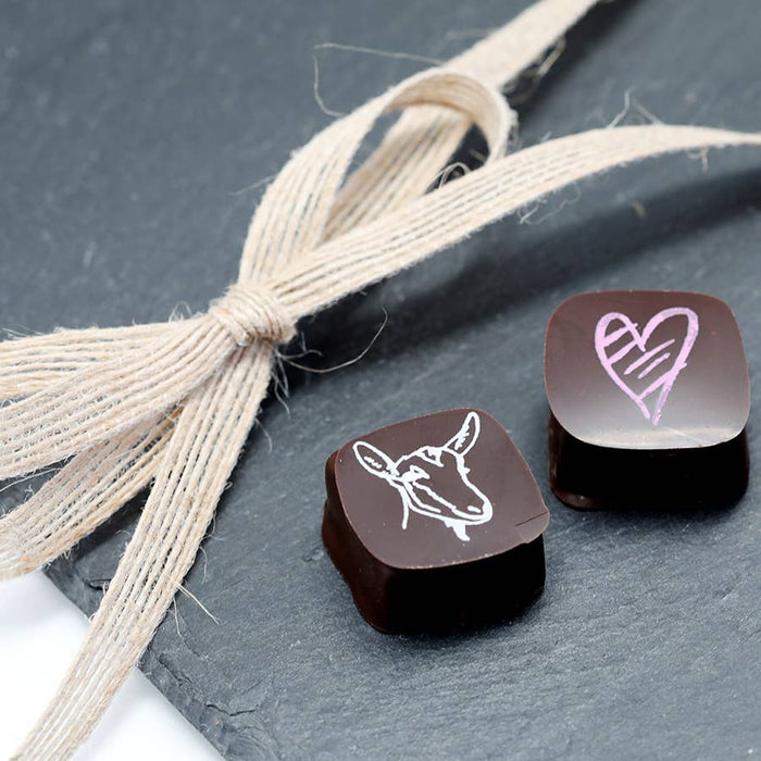 Chocolate Covered Goat Milk Caramel with Hearts (Valentine)