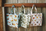 Fluffy Layers™ PVC Tote Bag - Country Girl Roosters & Roses