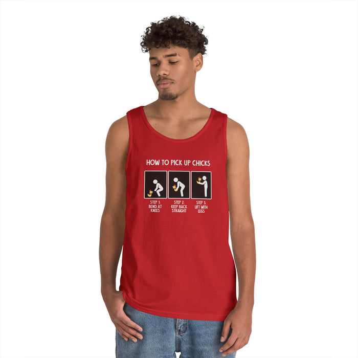 How to Pick-Up Chicks - Unisex Heavy Cotton Tank Top T-Shirt