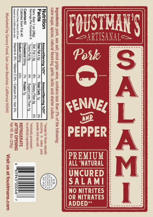 Foustman’s All-Natural Uncured Salami