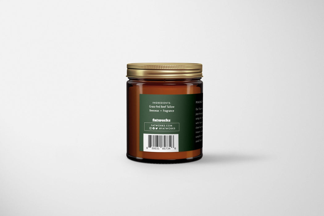 Fatworks Grass-Fed Tallow Candle - Fireside Pine