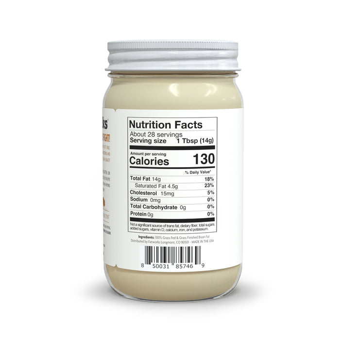 Fatworks - Grass Fed Bison Tallow 14 OZ