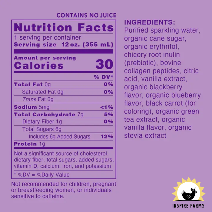 Gut Health Prebiotic & Collagen Energy Drink 12oz