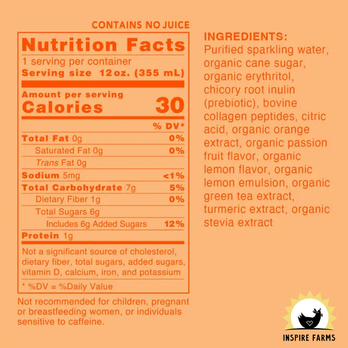 Gut Health Prebiotic & Collagen Energy Drink 12oz