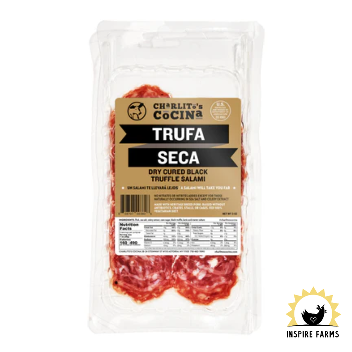 Charlito’s Cocina Trufa Seca Black Truffle Salami (Pre-Sliced)