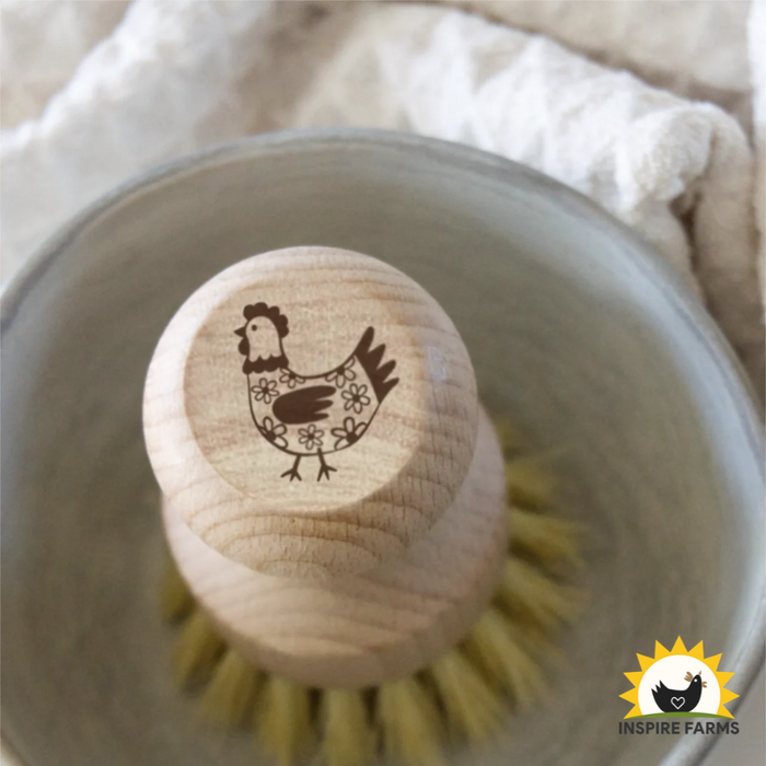 Natural Scrub Brush with Beech Wood & Sisal