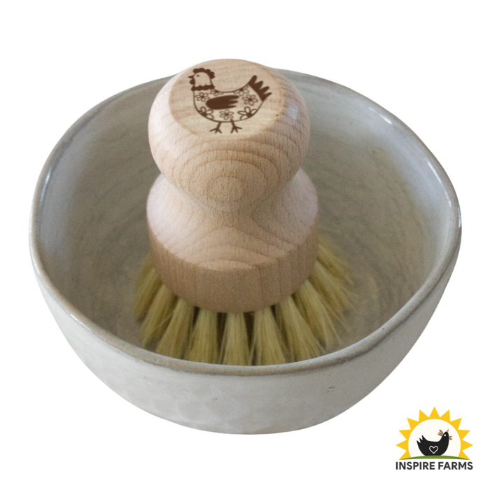 Natural Scrub Brush with Beech Wood & Sisal