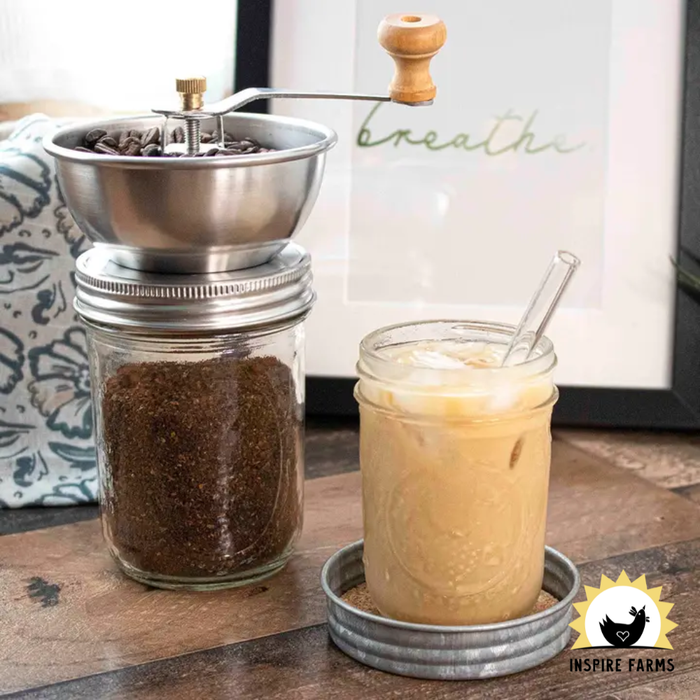 Coffee and Spice Grinder Lid For Mason Jars