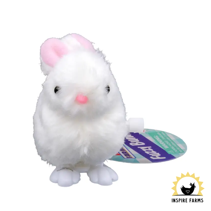 White Fuzzy Bunny Wind Ups