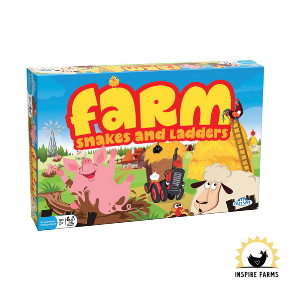 Farm Snakes and Ladders Board Game