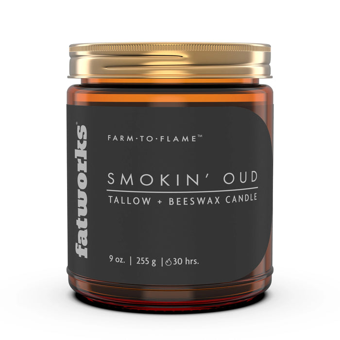 Fatworks Grass-Fed Tallow Candle- Smokin' Oud