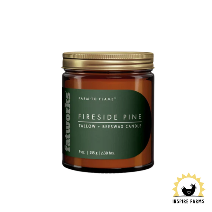 Fatworks Grass-Fed Tallow Candle - Fireside Pine