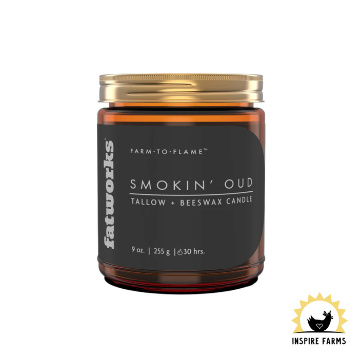 Fatworks Grass-Fed Tallow Candle- Smokin' Oud