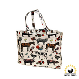 Fluffy Layers™ PVC Tote Bag - Country Girl Roosters & Roses