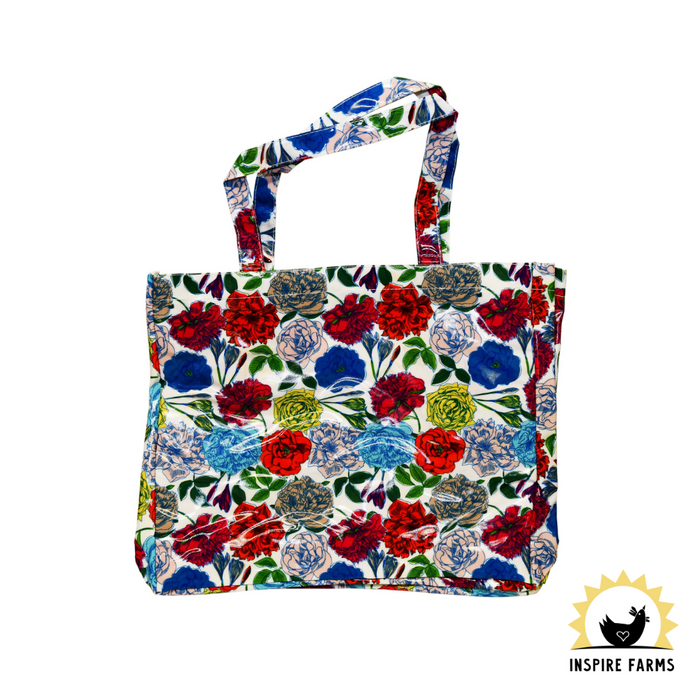 Fluffy Layers™ PVC Tote Bag Country Girl Fashion: Chicken Leopard Spots