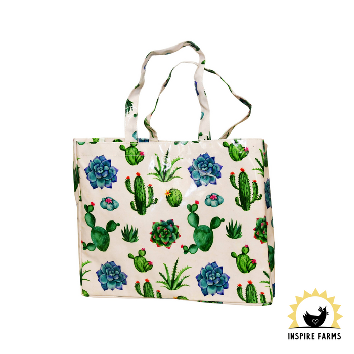Fluffy Layers™ PVC Tote Bag Country Girl Fashion: Chicken Leopard Spots