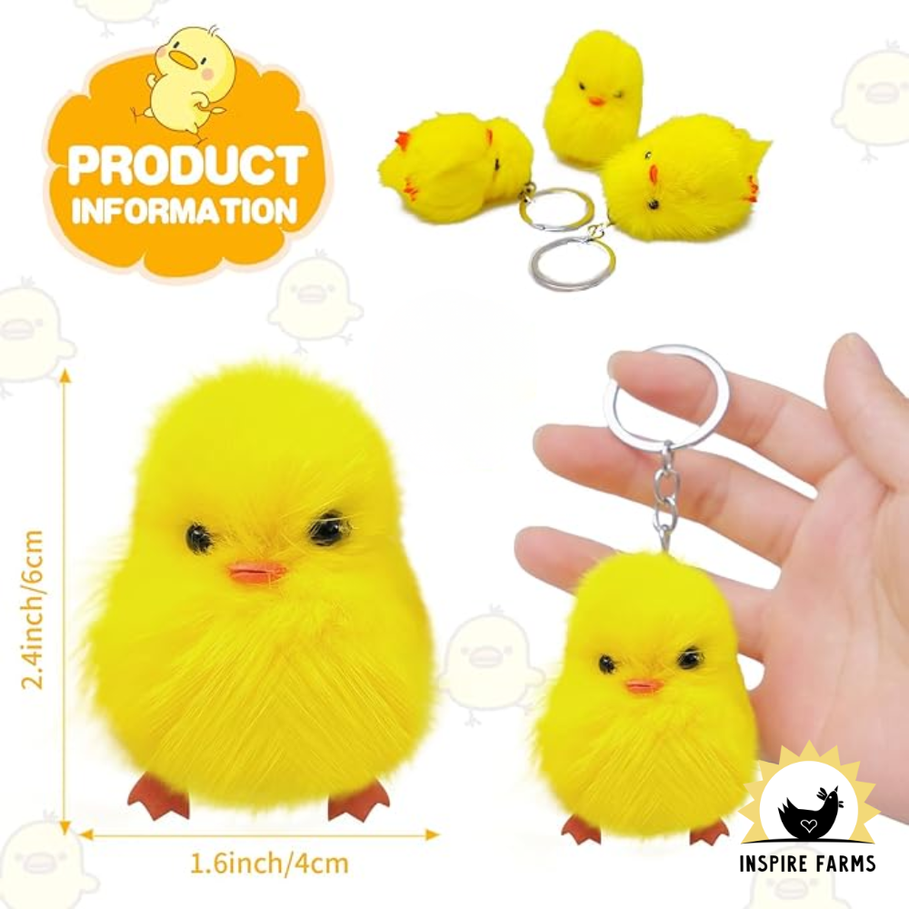 Fuzzy Chick Keychain — Inspire Farms