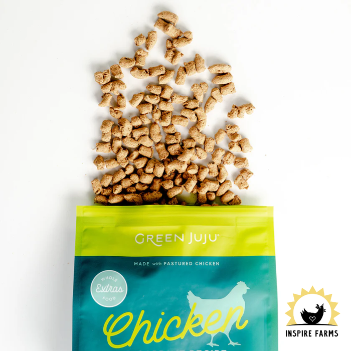 Green Juju Dog & Cat Extras Chicken Sardine Freeze-Dried Recipe 14oz