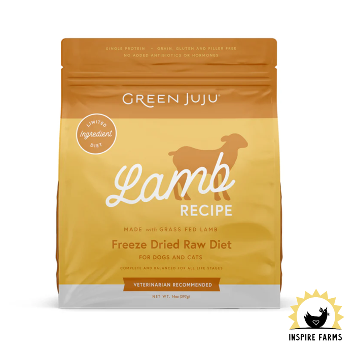 Green Juju Dog Lamb Freeze-Dried Raw Diet 14oz