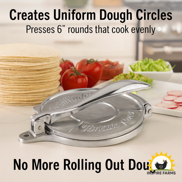 HIC Kitchen Tortilla Press, 6"