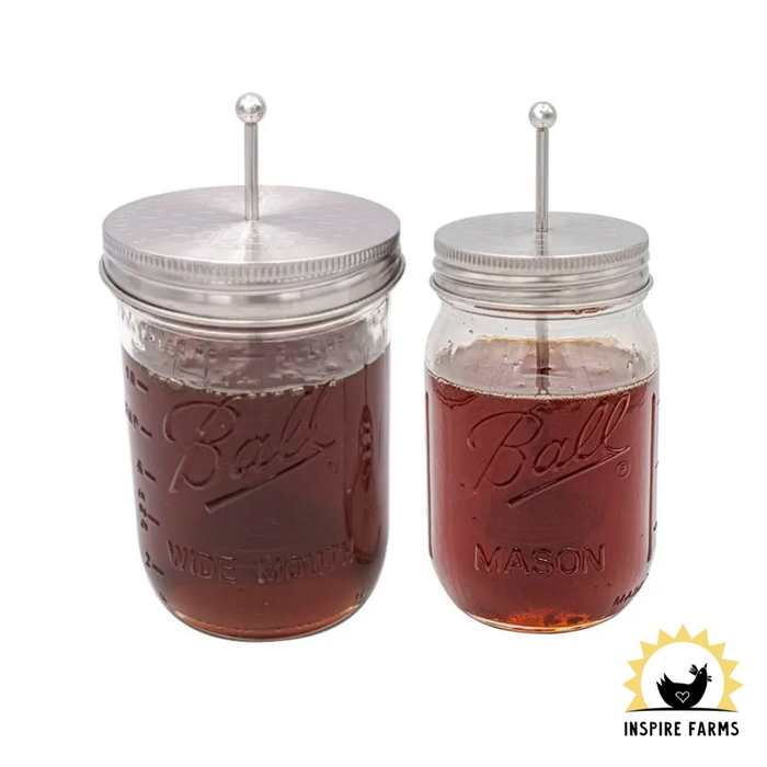 Honey Dipper Stainless Steel Lid For Mason Jars